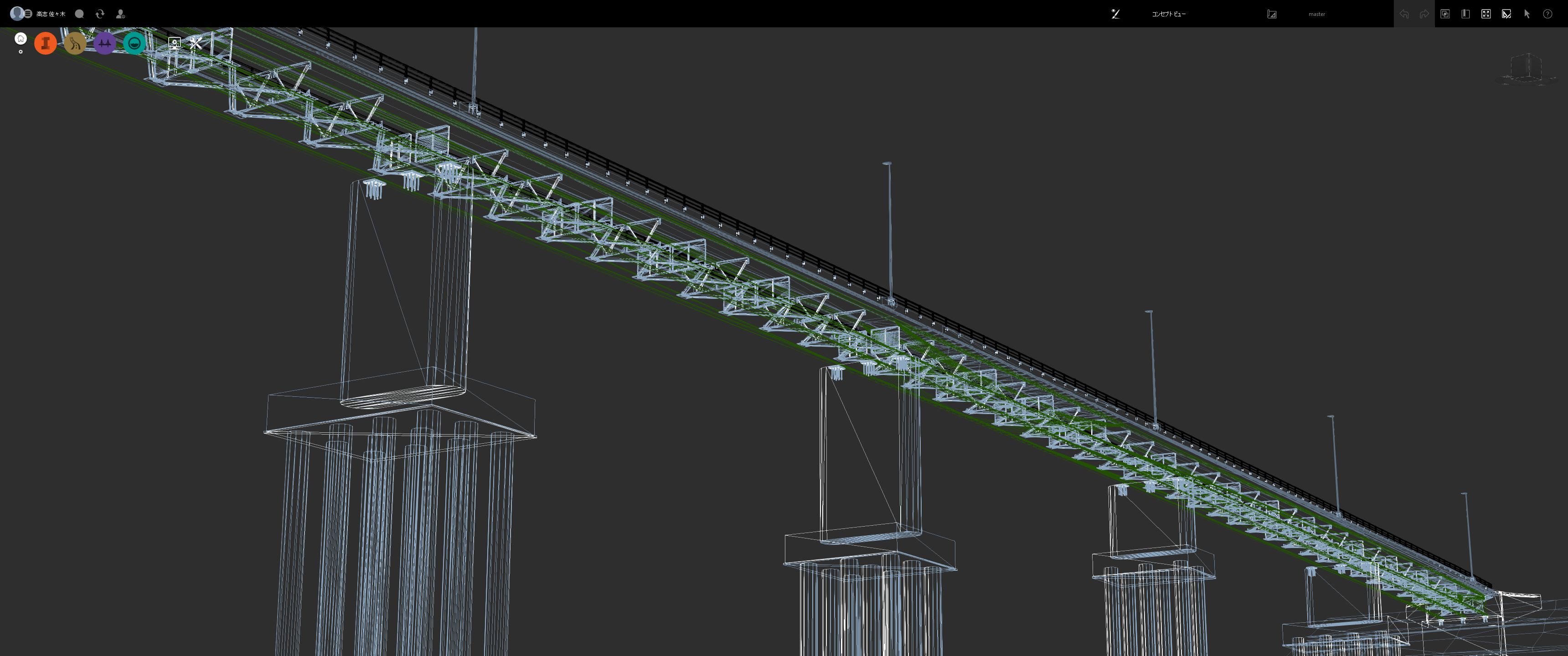 橋梁モデル ワイヤーフレーム 株式会社昭和土木設計