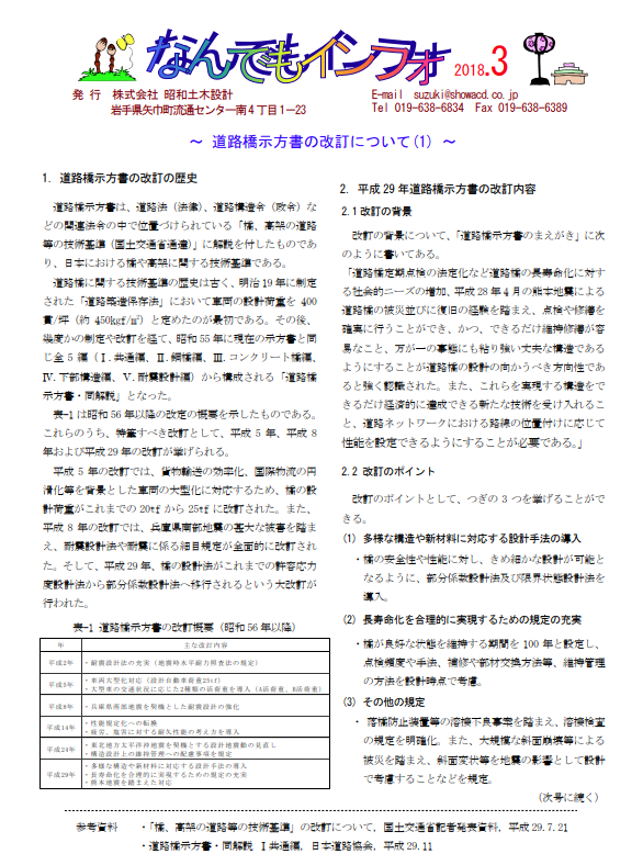 道路橋示方書の改訂について(1) | 株式会社昭和土木設計 道路橋示方書の改訂について(1) | 株式会社昭和土木設計